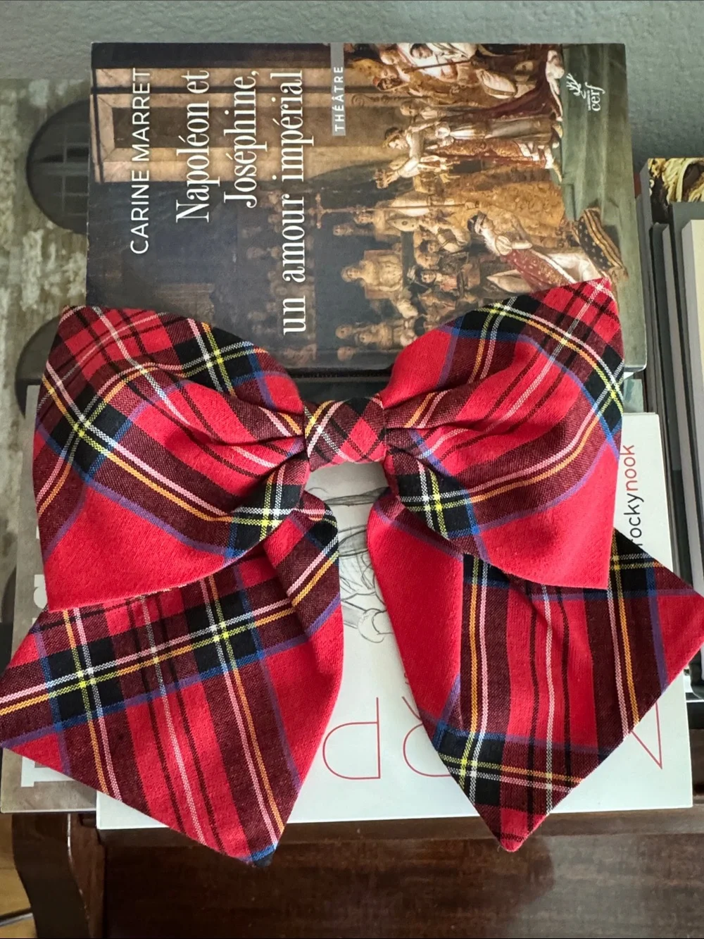 Red Plaid Hair Bow  - Classic Tartan Accessory